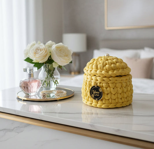 🧺 Panier à bijoux Jaune poussin