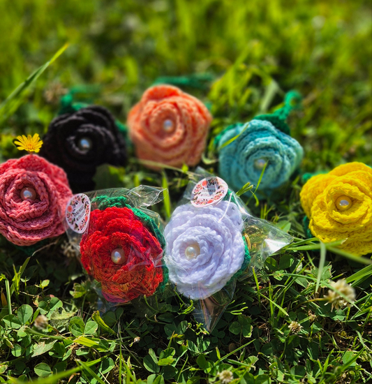 Porte-clés Roses couleurs unies