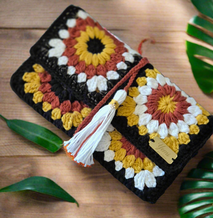 🌟 Pochette Bogolan crochet & wax  🌟