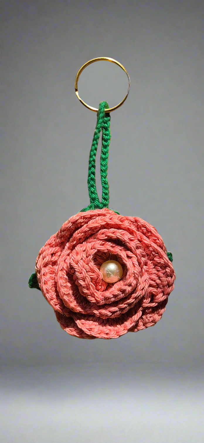 Porte-clés Roses couleurs unies