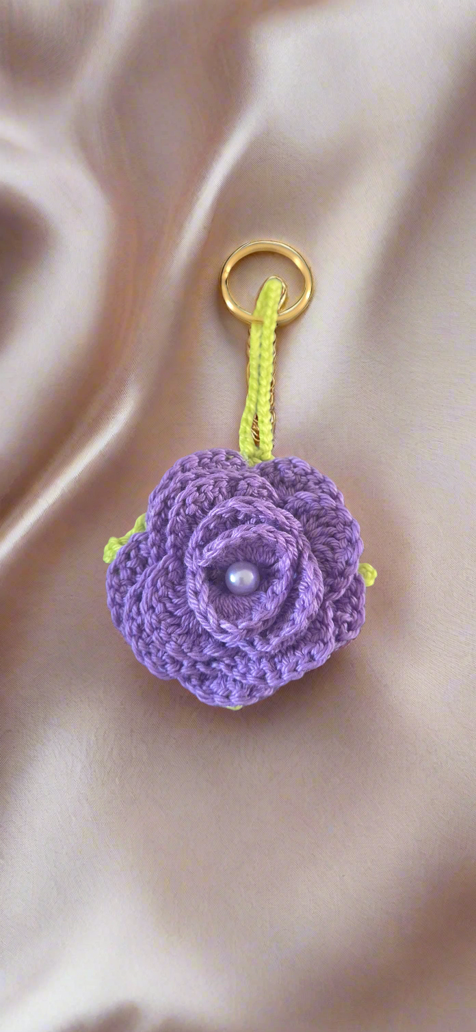 Porte-clés Roses couleurs unies