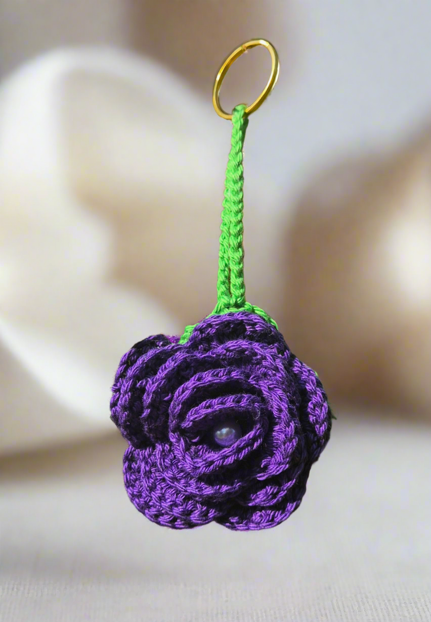 Porte-clés Roses couleurs unies