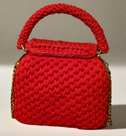 👜 Sac Jade – Rouge Passion & Doré ✨