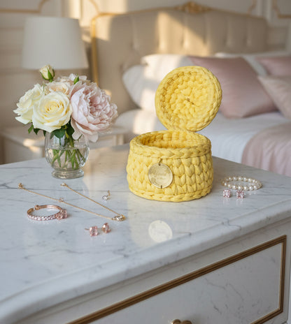 🧺 Panier à bijoux Jaune poussin