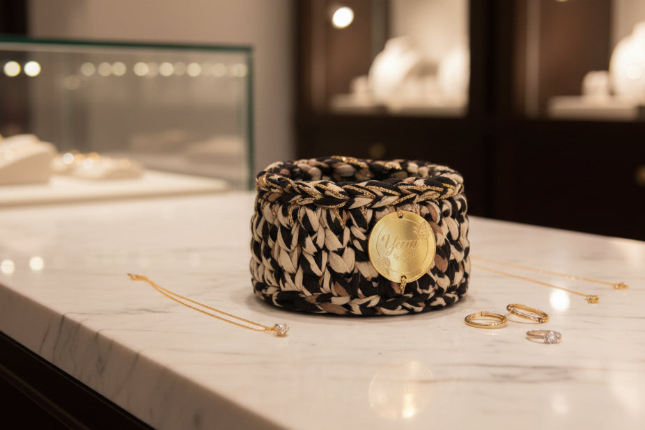 🧺 Panier a bijoux léopard clair