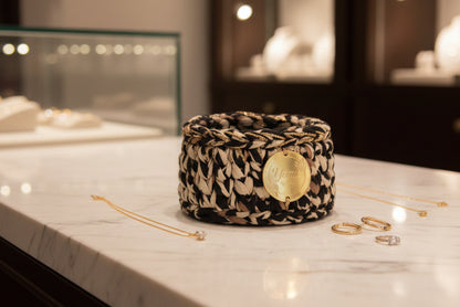 🧺 Panier a bijoux léopard clair