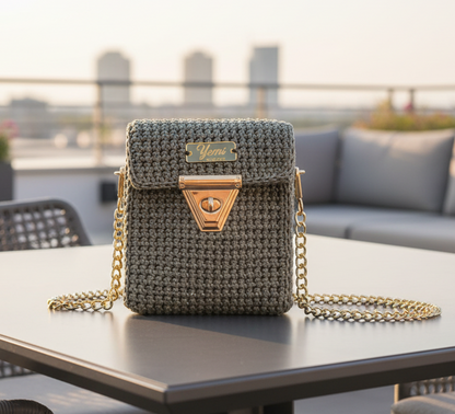 👜 Sac MIRA Kaki pailleté doré✨️
