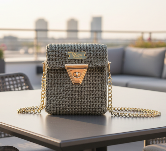 👜 Sac MIRA Kaki pailleté doré✨️