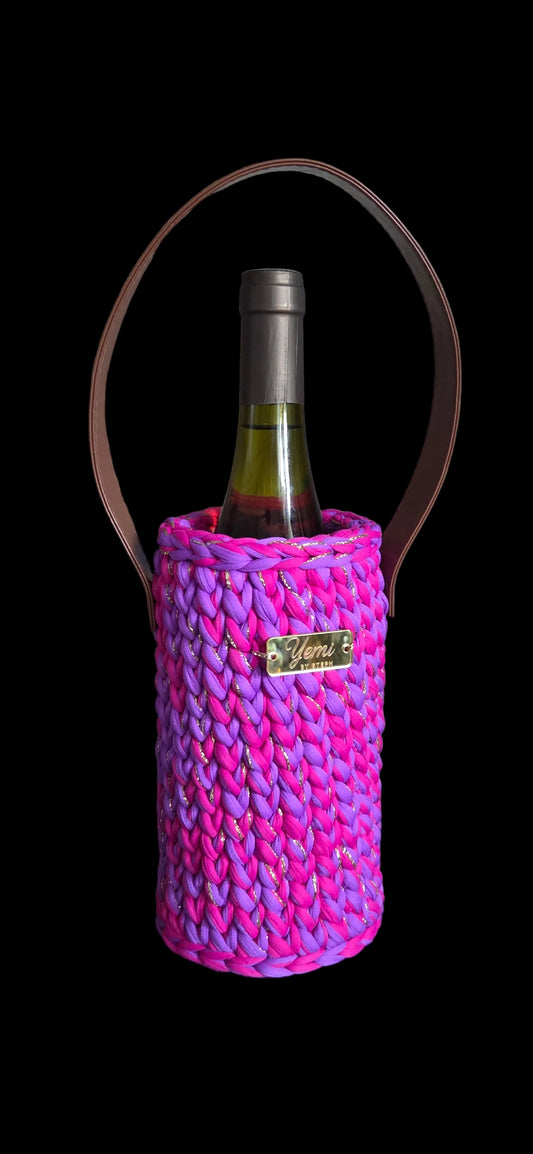 Porte-bouteille Jade crocheté – Edition Luxe 🍷✨